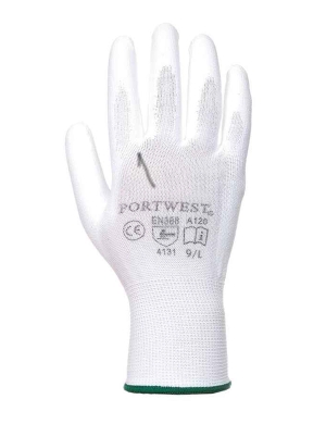 Portwest PW083 PU Palm Gloves - White